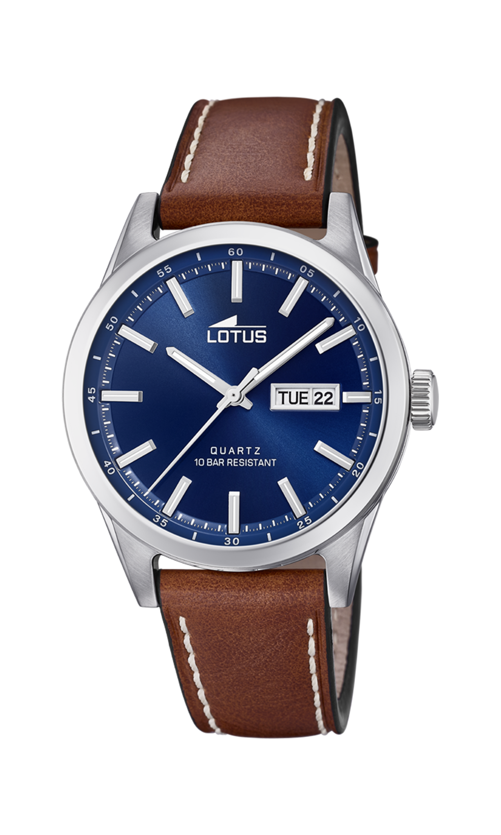 Reloj Lotus Caballero Esfera Blanca Correa Piel 18671/3 - Imagen 2